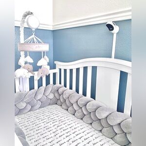 Handmade & Hand Braided Gorgeous Crib Bumper
